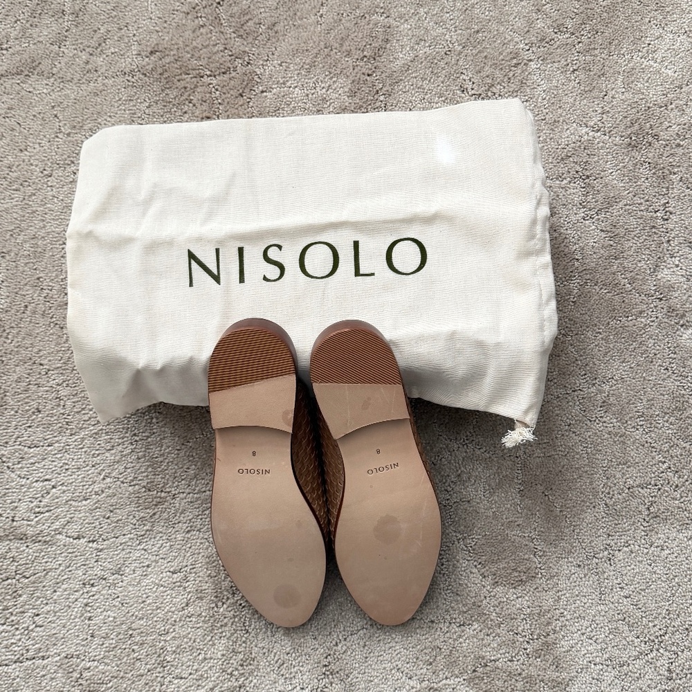 Nisolo Ana Woven Mule - Almond - size 8 - Brand New! - Picture 3 of 4